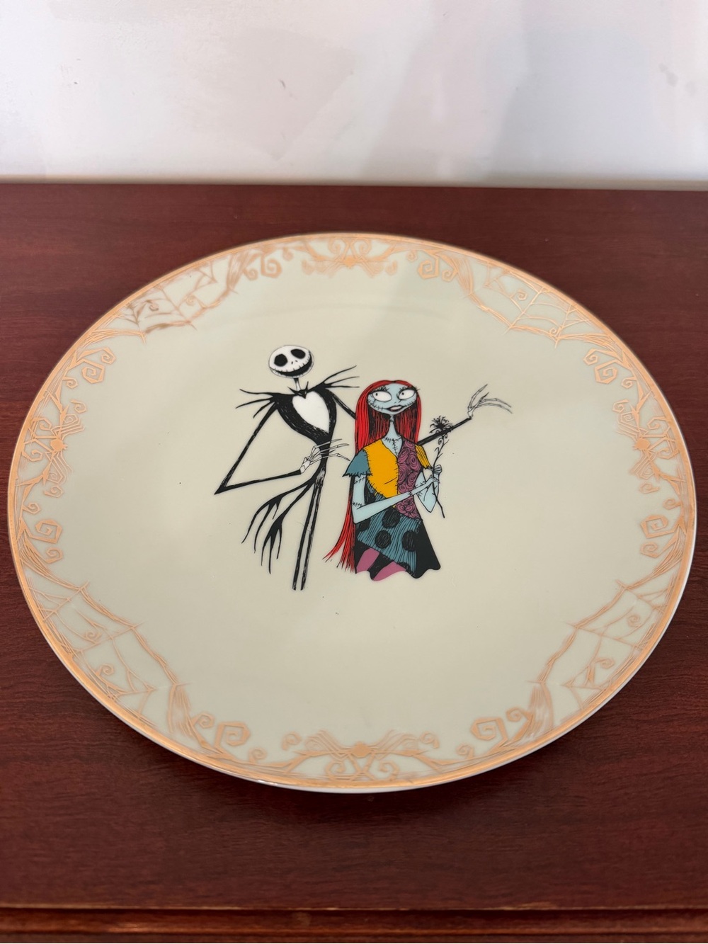 🎄🎃Disney’s Nightmare Before Christmas Jack and Sally Dinner Plate 10.5” NEW🎄